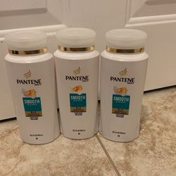 Three Pantene 2-1 Smooth & Sleek shampoo & Conditioner