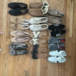 Lot Of 12 Pairs Of Women’s Shoes Size 9.5