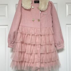 Imported Kids Girls Winter Coat Pink Lace XL (14-16) New