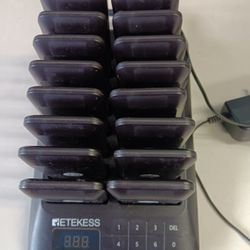 Restaurant Pager,  Long Range 984ft, 16 Pagers And Beepers For Food Trucks Food Court, No Vibration Mode