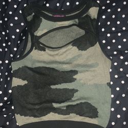 Camo Open Chest Top