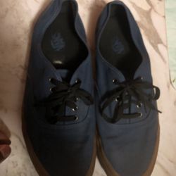 Vans Navy Blue Brown Gum Sole Shoes Men's Size 