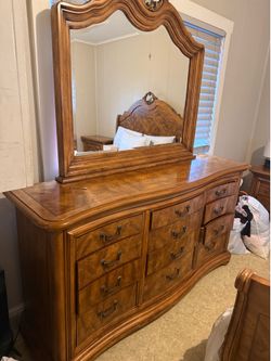 Wooden dresser and nightstands