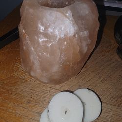 Rock Candle Holder W 3 Candles