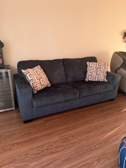 Dark blue Fabric Sofabed