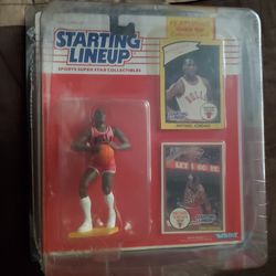 Kenner Starting Lineup Michael Jordan Action Figure with Collectible Cards
