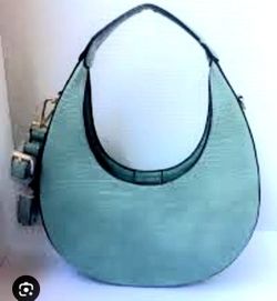 Women's Sage Green Faux Leather Shoulder Bag