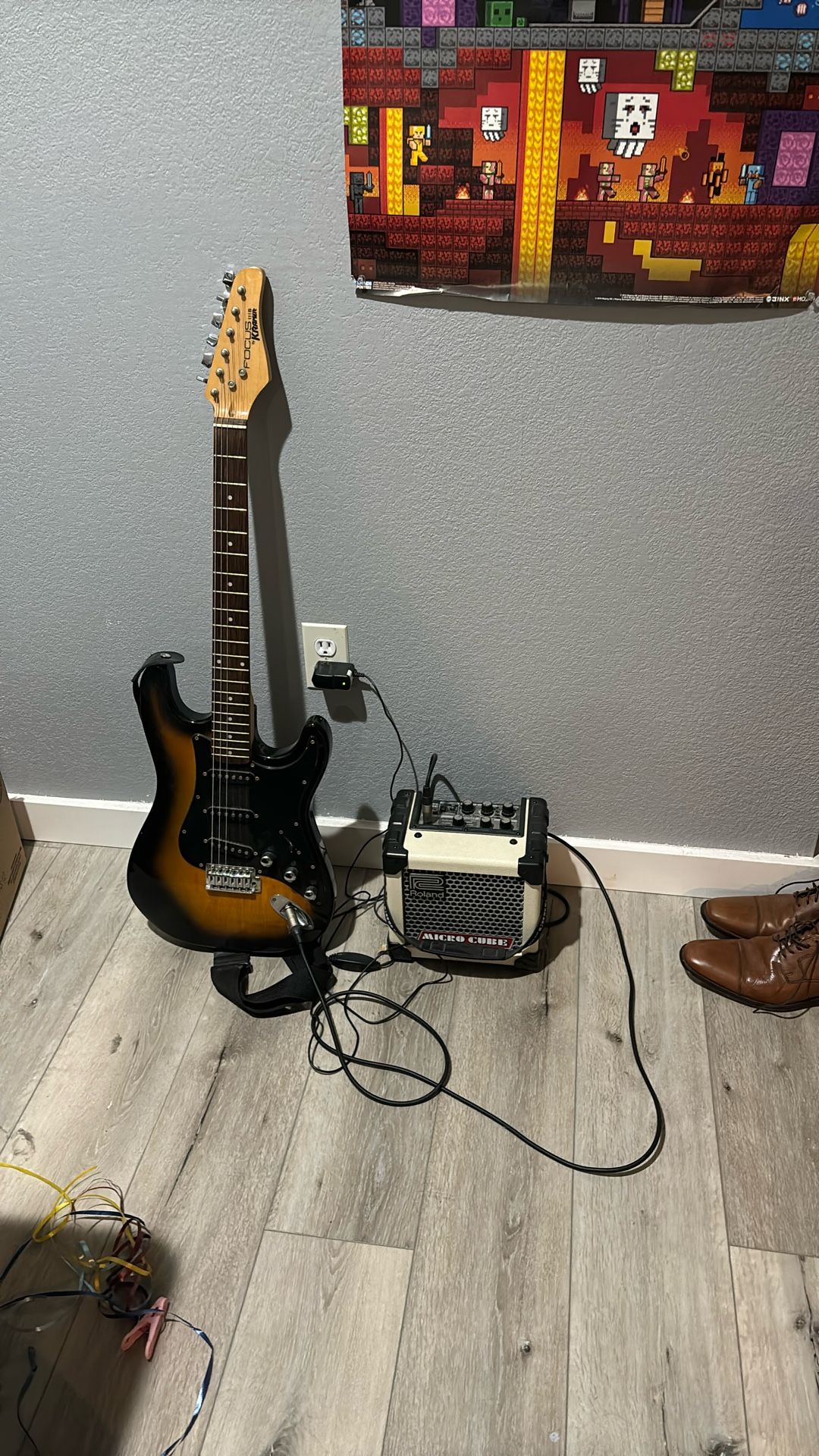 Electric Guitar And Amp Set