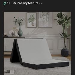 4 Inch Tri-fold Memory Foam Mattress (QUEEN)