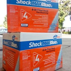 Pool Shock Boxes 10 Lbs đź’Ą POOL TIME MAXBLUE 2đź’Ą 6 In 1 Formula đź’ĄLOWEST PRICE GUARANTEEđź’Ą