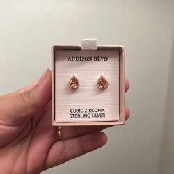 Sterling Silver Cubic Zirconia Addison, BLVD earrings