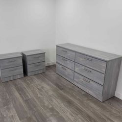 Dresser And 2 Nightstands - Cómoda Y 2 Mesitas De Noche 