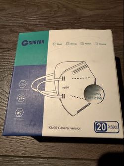 GUOYAN KN95 Face Masks White 5-Layer Protection 20 Count