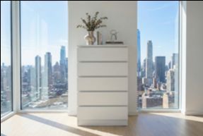 White 5-Drawer Dresser