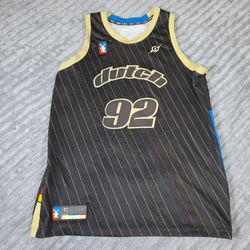 Dutch Bros Mens Basketball Jersey 1992 Always Stoked Stripe Black Tank Sz XL