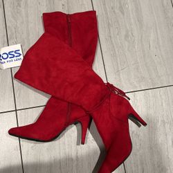 Red Tall Boots