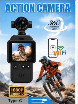 Action 1080p 360 lens camera