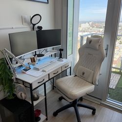 Gaming pc desk with chair