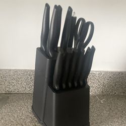 Stainless Steel Knife Set with Block