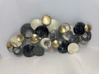 Abstract Metal Circle Wall Art Sculpture