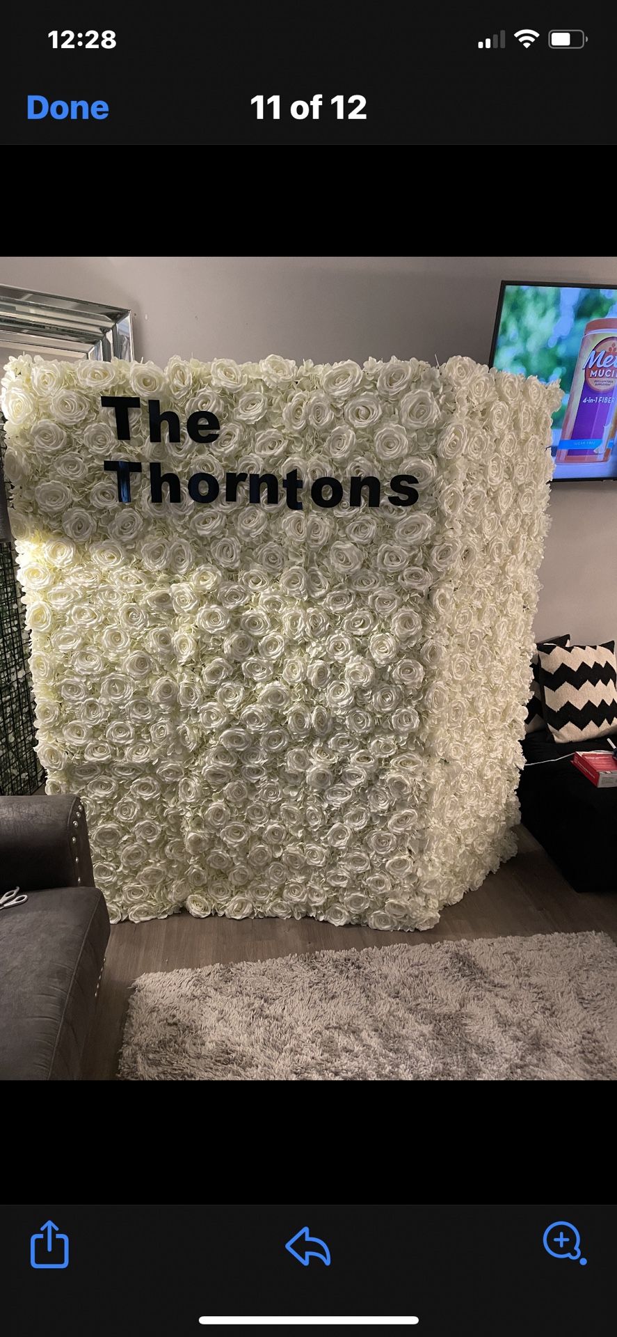 Wedding Decor Flower Wall, 20 Centerpieces