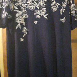 Karen Scott Short Sleeve Flor Al Design Dress Size Extra Large Excellent Condition