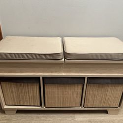 entry bench with storage 