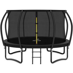 🎉 8FT Trampoline with Enclosure Net & Ladder – Brand New in Box 🎉  ✨ Perfect for kids & adults – outdoor fun & exercise ✨ Sturdy anti-rust steel fra