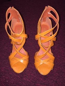 orange heels