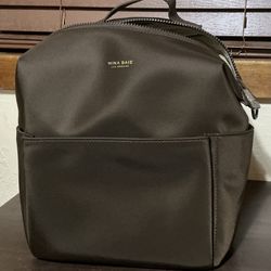 Mina Baie Mini Stevie Bag Brown Nylon Women’s Backpack/ Bag
