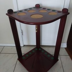 Wood Pool Cue Stand