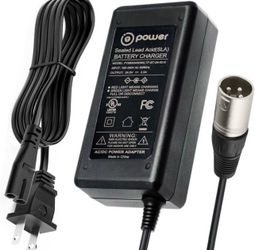 24V 2A GoGo Mobility Scooter Charger – Quick 3-Pin XLR Battery Charger for Pride Go-Go, Jazzy Power Chair, ShopRider, Drive Medical, eZip (UL Listed,