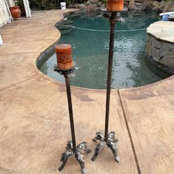 Vintage Floor Candle Holders 