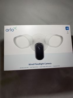 New Arlo Wired Floodlight Camera Home Security Camera with 2K Video and HDR