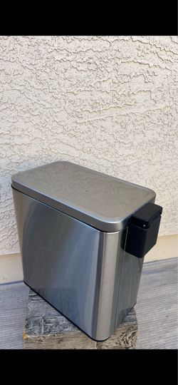 Bathroom Stainless Steel Step On Trash Can