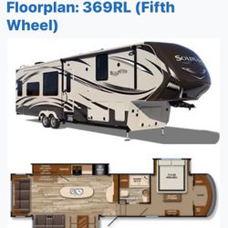 2014 Grand Design - Solitude Floorplan: 369RL (Fifth Wheel)