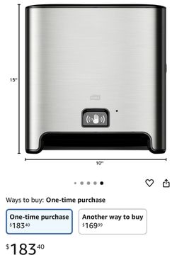 Tork Matic Hand Towel Roll Dispenser with Intuition Sensor, Stainless Steel, Im