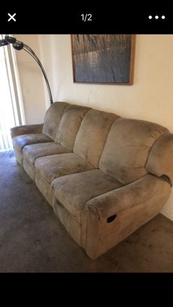 Couch with Audimin and 2 reclining chairs