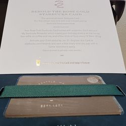 New.. Rare Limited Starbucks Rose Gold Card  OBO