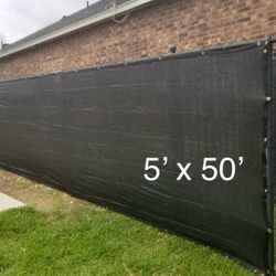 5x50 Privacy Fence Screen Wind - BLACK