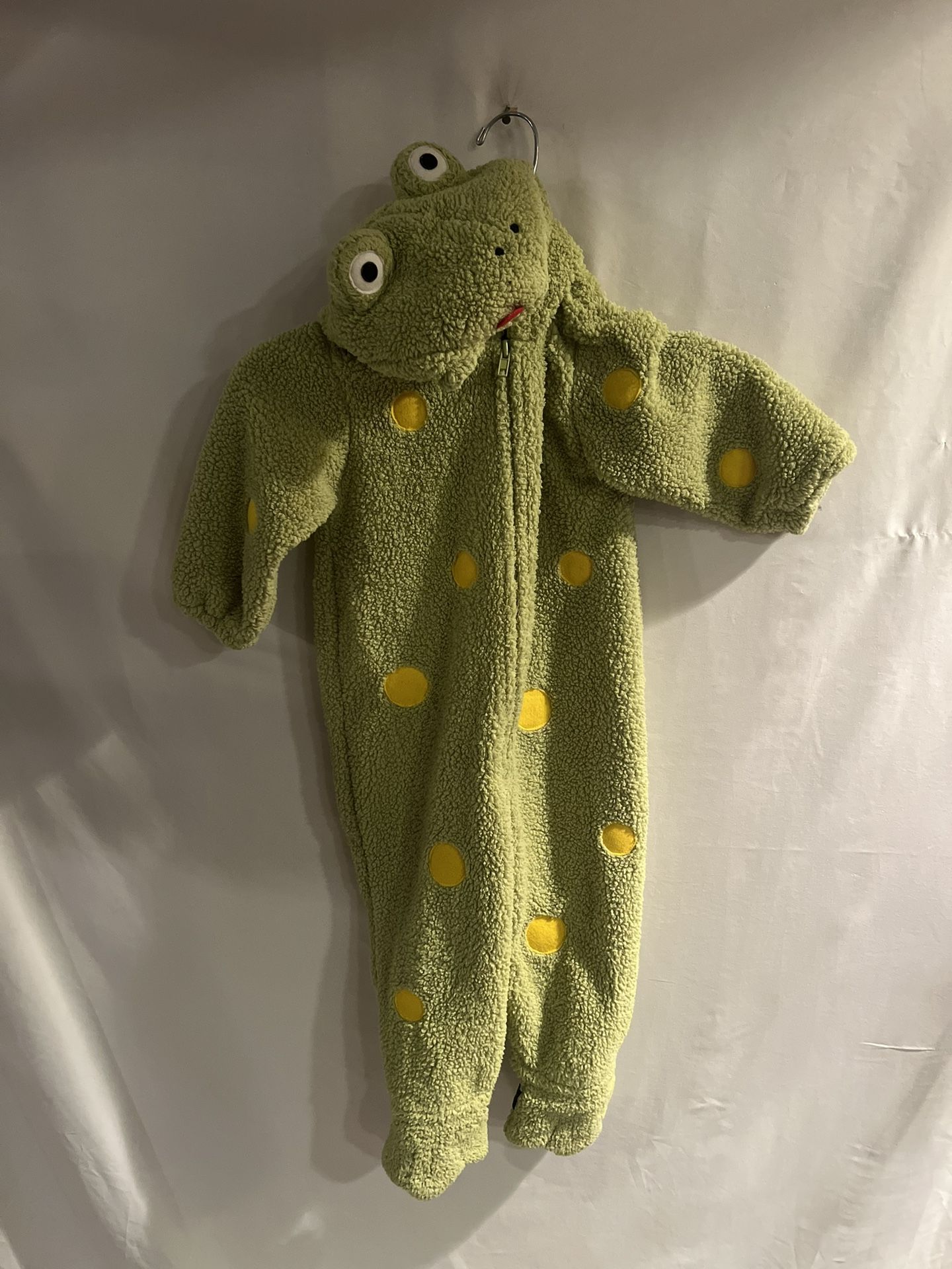 Kids baby 24 months Sonoma cute frog onesie pajamas costume with frog face hood