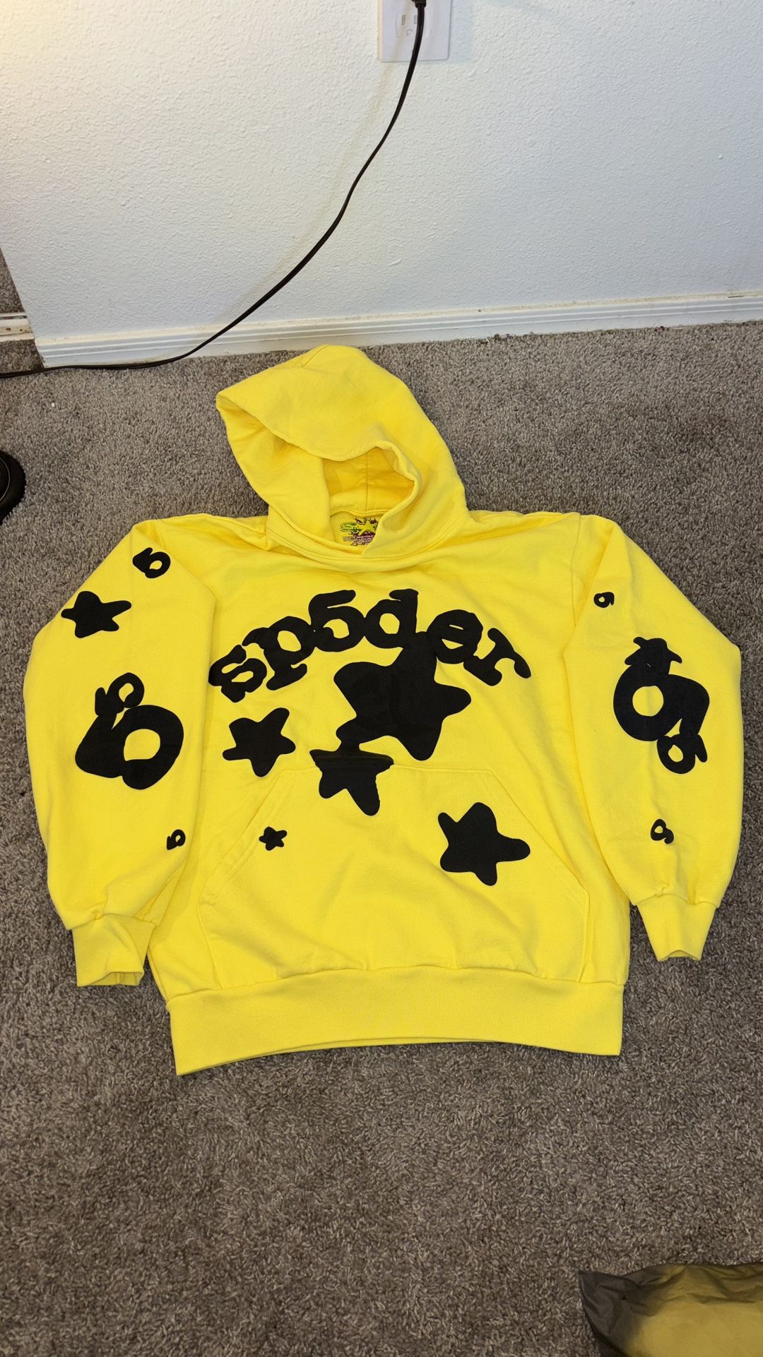 Sp5der Yellow Hoodie
