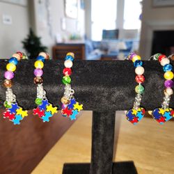 Autism Earrings & Bracelets $5 Each 