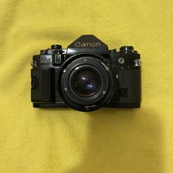 Canon A-1 Film Camera With 50mm Lens 