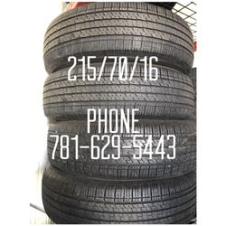 Used Tire For Sale 215/70/16 75% tread left brand continental $180 All Four free mounting and Balancing