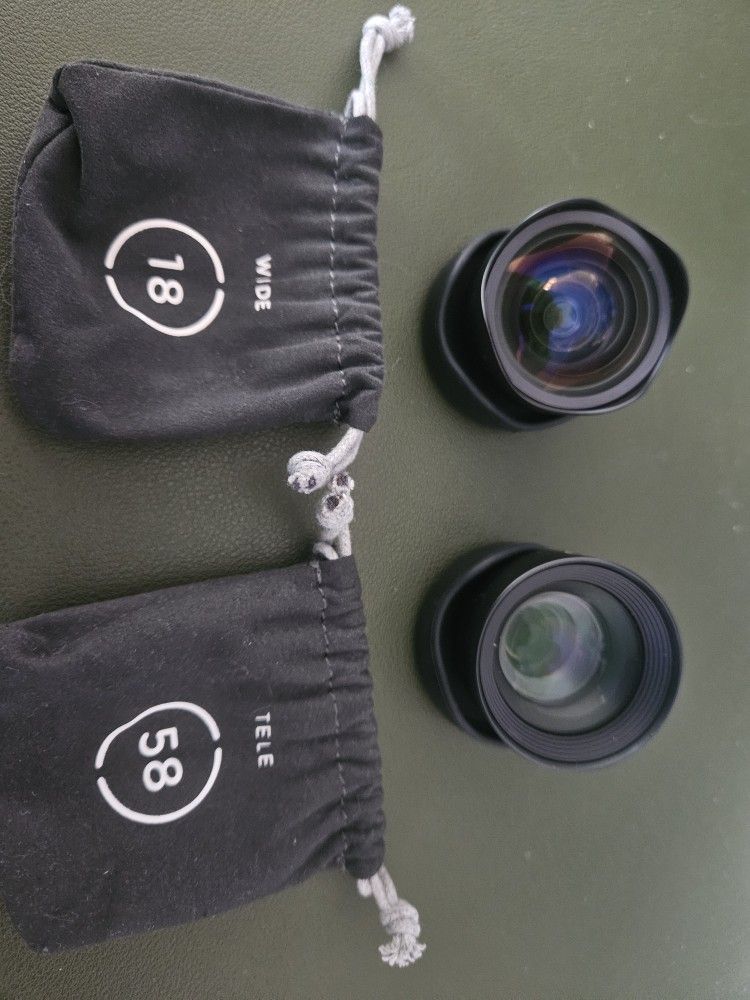 Moment 18mm and 58mm Camera Lens
