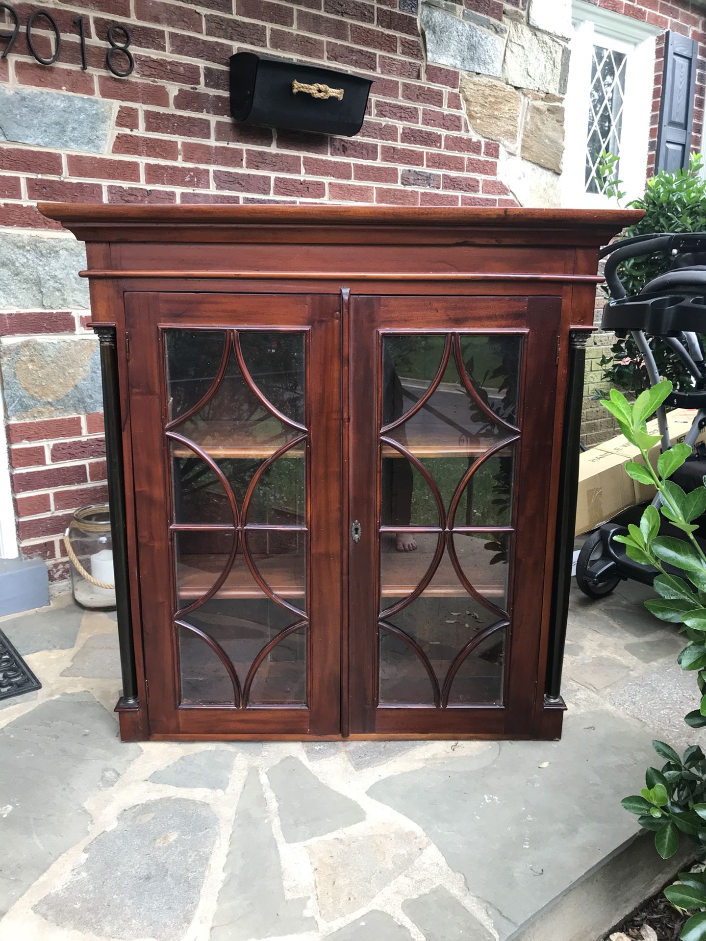 NEEDS TO GO TODAY! Antique cabinet with glass doors