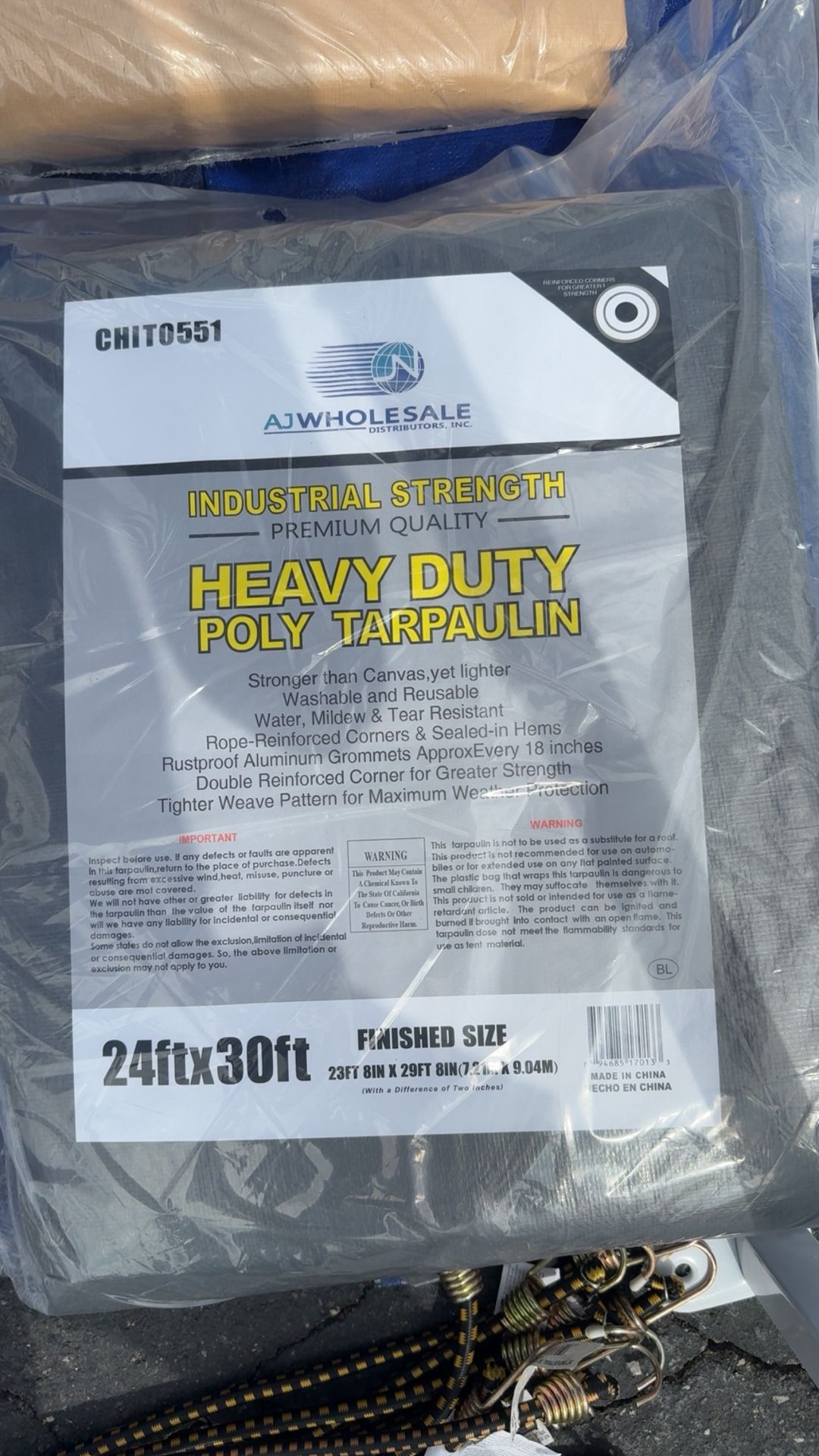 24x30 Silver Heavy Duty Tarp Waterproof New Lona Nueva