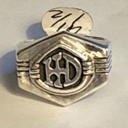 Sterling Silver Harley Davidson Ring size 9 1/2