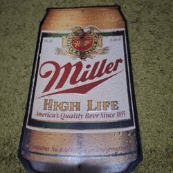 Miller Original metal beer sign from back in the day. It measures 8" x 15"